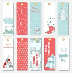 Collection of Christmas and Happy new Year cards templates. 