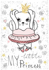 Cute little princess rabbit girl