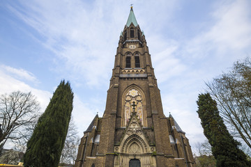 Fototapeta na wymiar kaiserswerth duesseldorf germany church
