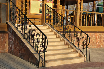 Wrought iron stair railing