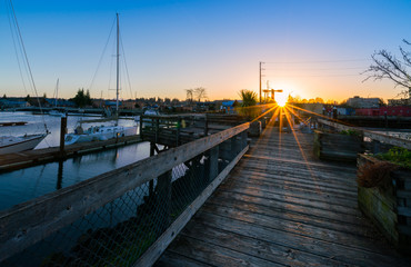 Fototapeta premium A New Day Awakens Along The Boardwalk