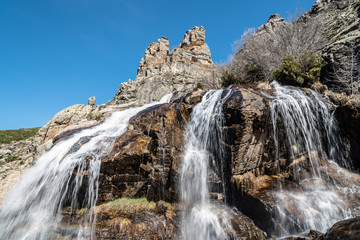 Fototapeta na wymiar Scenic View Of Waterfall in Madrid
