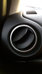 Detail of an air vent inside a car