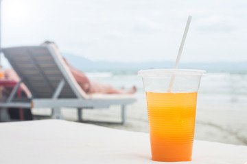 Orange juice in a glass