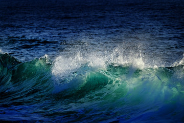 Vagues vertes et bleues de l& 39 océan