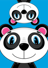 Cute Cartoon Panda Bear