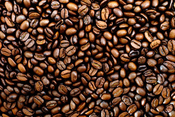 roasted coffee beans, can be used as a background