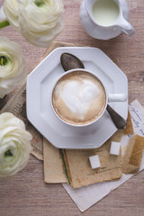 Kaffee mit Milchschaum (Kaffeegenuss)