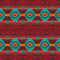 Southwestern ethnic navajo seamless pattern