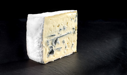 Cross-section of montagnolo affine cheese