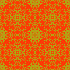 Abstract Seamless Pattern. Vintage Ornament Pattern. Islamic, Arabic, Indian, Bohemian, Gypsy, Ottoman Motifs