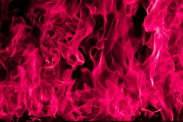 Rolgordijnen Vlam Pink fire flame background and textured