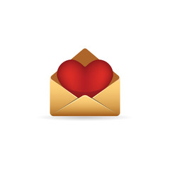 Color Icon - Envelope heart