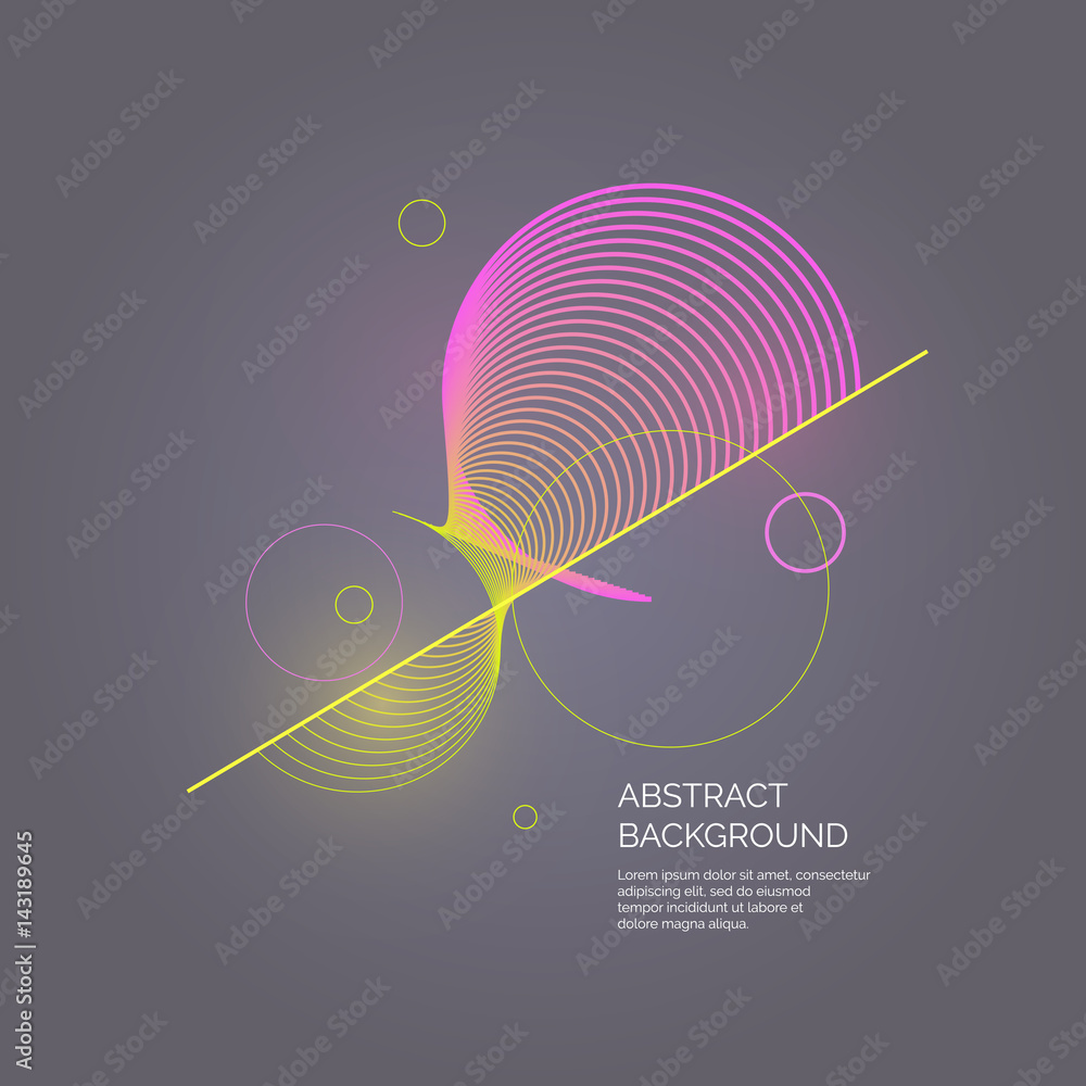 Aufkleber abstract background with a dynamic waves.