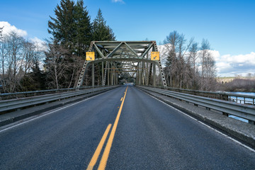 Steel Girder Bridge In The Country