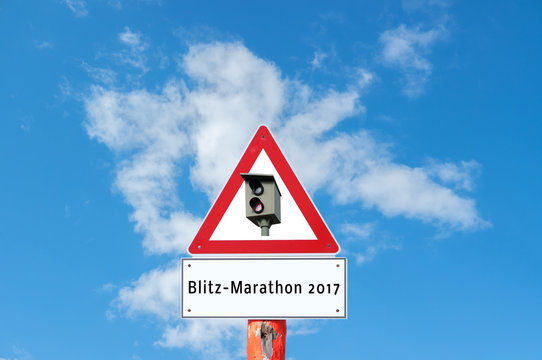 Blitz-Marathon 2017 Schild