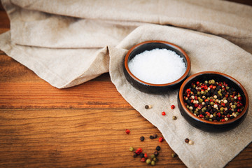 Sea salt, pepper