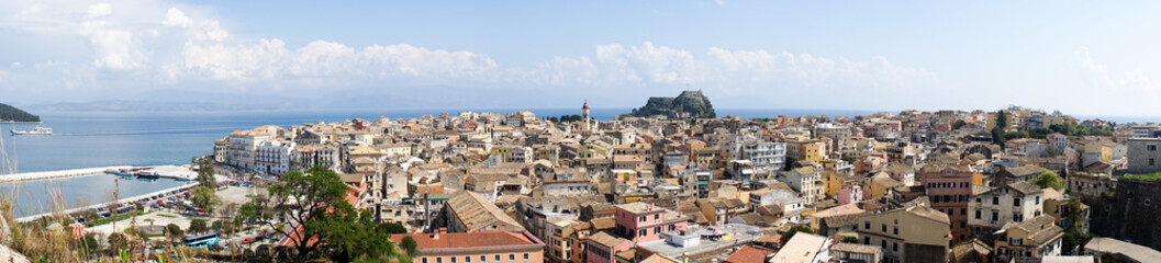 Fototapeta premium View of the historic center of Corfu town, Greece