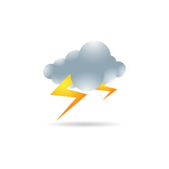 Color Icon - Weather overcast storm