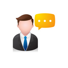 Color Icon - Businessman talk