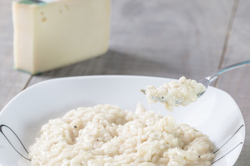 Risotto with italian fontina cheese.