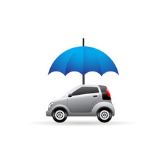 Color Icon - Car and umbrella