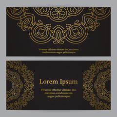 Background with gold ornament