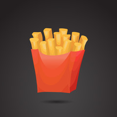 French fries vector icon.