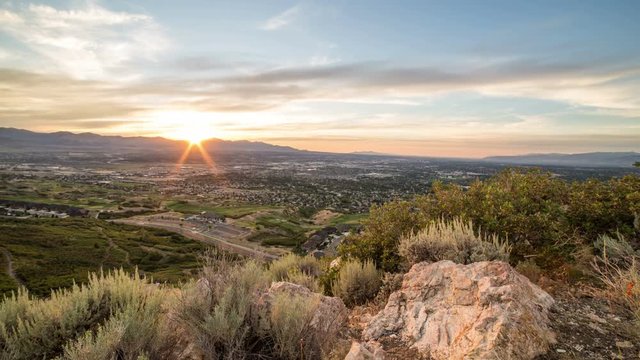 Dolly Time Lapse overlooking Salt Lake Valley.