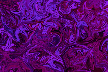 Digital blurred deep purple background with spread liquify flow for design