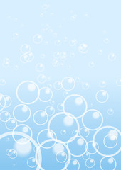 Vector : Abstract bubbles on blue background