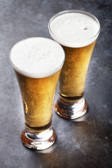 Lager beer glasses