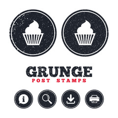 Muffin sign icon. Cupcake symbol.