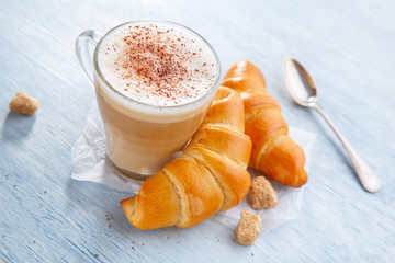 Coffee and croissants