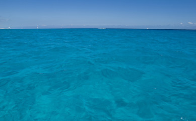 Calm water  of Caribbean sea