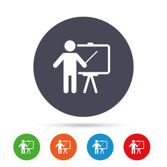 Presentation billboard sign icon.