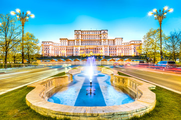 The Palace of the Parliament, Bucharest, Romania. - obrazy, fototapety, plakaty