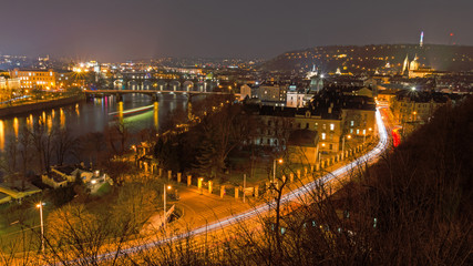 Fototapeta na wymiar Prague, Charles bridge from Letna, Czech Republic