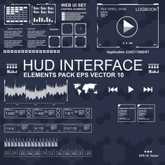 Futuristic blue virtual graphic touch user interface