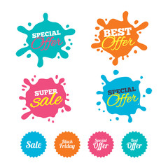 Sale icons. Best special offer symbols.