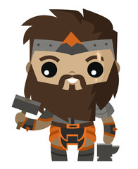 hephaestus vulcan tiny cute god of the blacksmiths