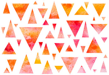Seamless pattern from triangles on white background.