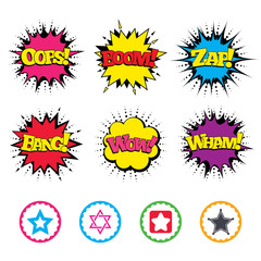 Star of David icons. Symbol of Israel.