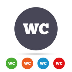 WC Toilet sign icon. Restroom symbol.