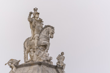 Fototapeta na wymiar Statues Decorating the Third Military Gate of the City of Alba Iulia