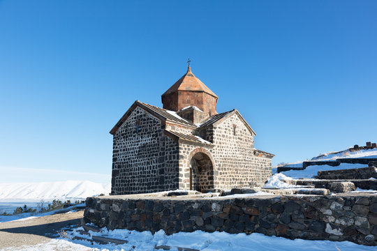 Sevan temple complex of the Lake Sevan, Armenia.