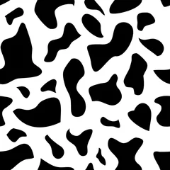 Kuh Nahtloser Vektorhintergrund. Kuhdruck. Nahtloses Muster von Kuh und Dalmatiner, Fleckhintergrund, Vektorillustration © Aygun