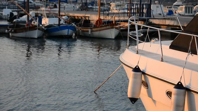boat fenders and ropes close up