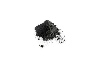 Activated charcoal powder shot with macro lens