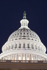 Fototapeta na wymiar The United States Capitol at night